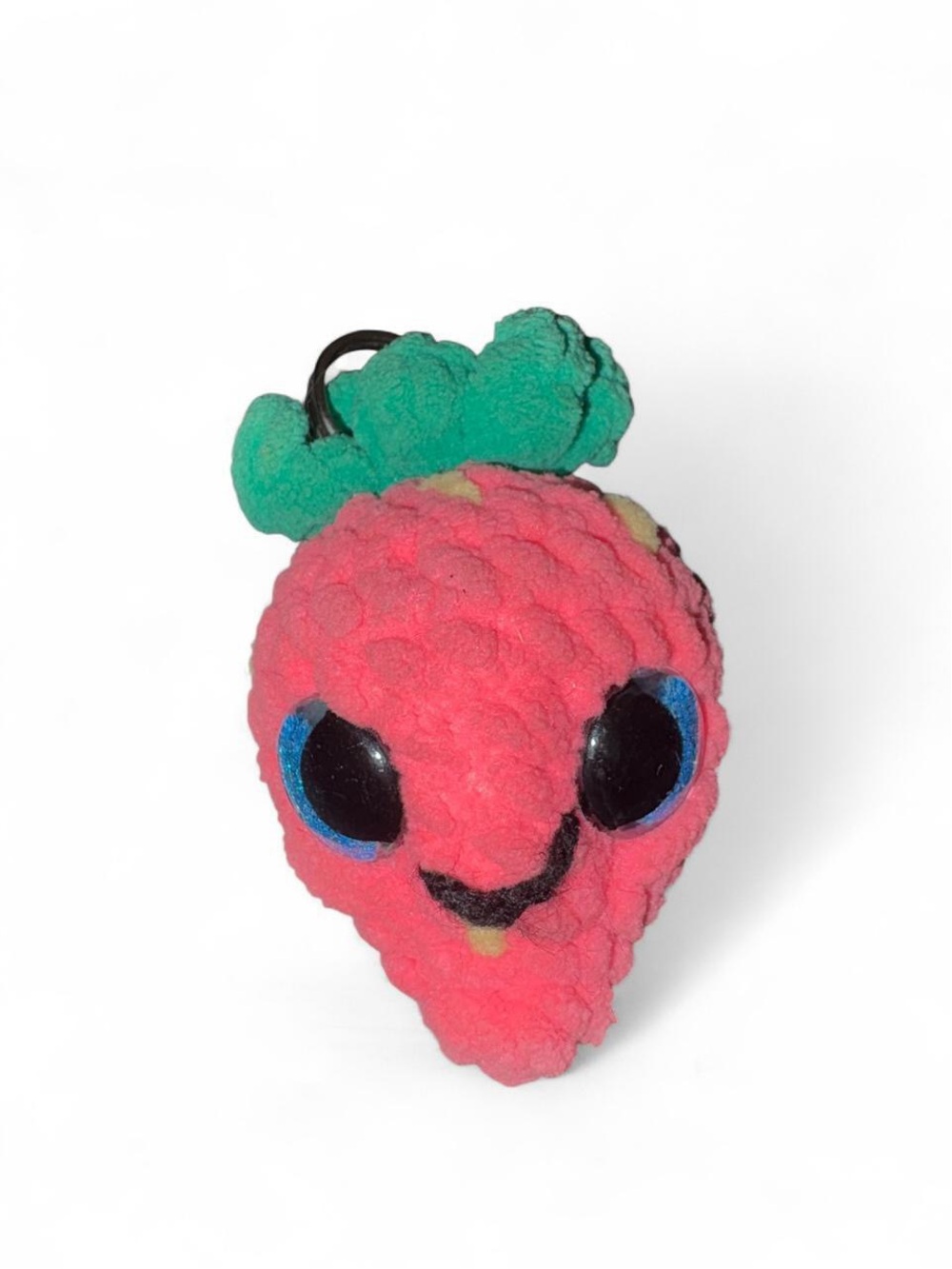 Kids Plush Strawberry Keychain - Pink & Green